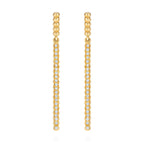 BEADED BAR EARRINGS WITH DIAMONDS