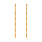 BEADED LONG BAR EARRINGS