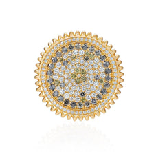 PIT LARGE MEDALLION NECKLACE - BROOCH