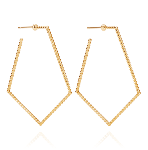 BEADED PENTAGON EARRING