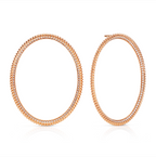 BEADED DIAMOND HOOPS