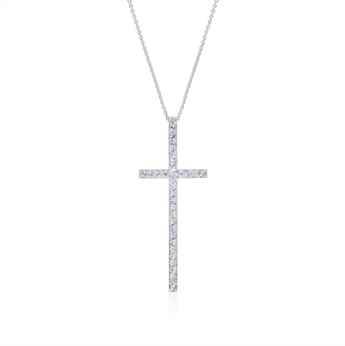 ESSENTIAL DIAMOND CROSS PENDANT NECKLACE